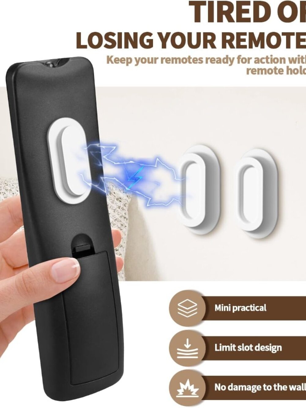Silicone Magnetic Remote Holder – Wall-Mounted Organizer for TV, Fan & AC